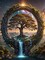 Tree of Life Diamond Art Kits for Adults - 5D Round Drill Diamond Painting Kits, DIY Font of Life Diamond Painting Gem Art, Crystal Waterfall Diamond Art Painting for Home Decor Walls Gifts 12X16Inch